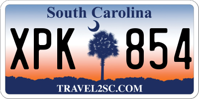 SC license plate XPK854