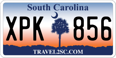 SC license plate XPK856