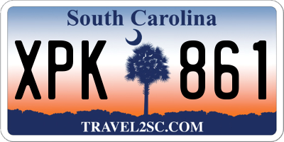 SC license plate XPK861