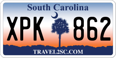 SC license plate XPK862