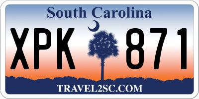 SC license plate XPK871