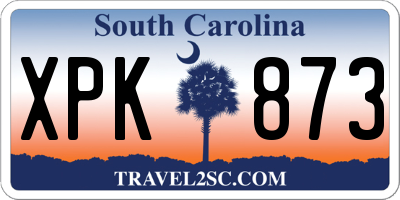 SC license plate XPK873
