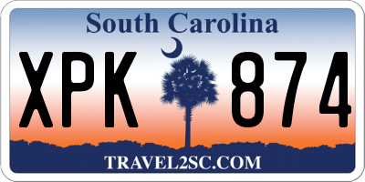 SC license plate XPK874