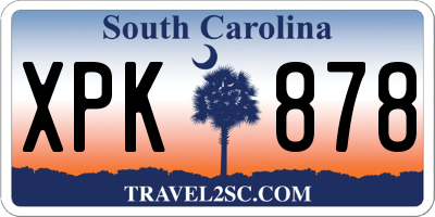 SC license plate XPK878