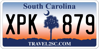SC license plate XPK879