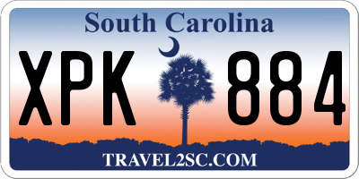 SC license plate XPK884