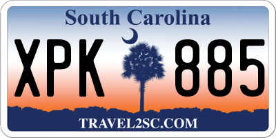 SC license plate XPK885