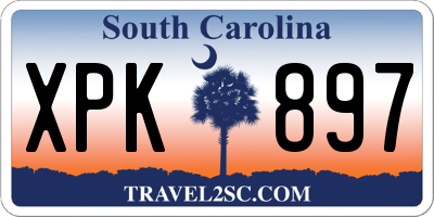 SC license plate XPK897