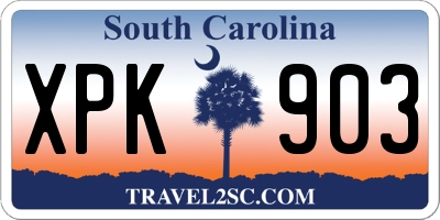 SC license plate XPK903