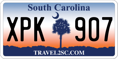 SC license plate XPK907