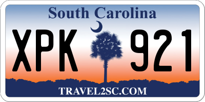 SC license plate XPK921