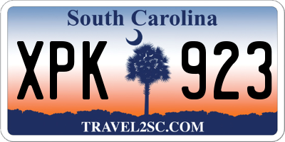 SC license plate XPK923
