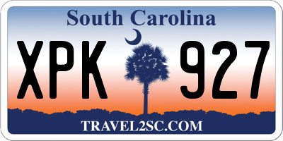 SC license plate XPK927