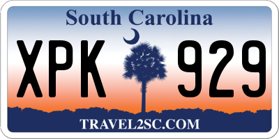 SC license plate XPK929