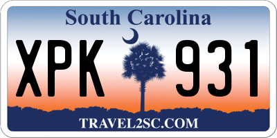 SC license plate XPK931