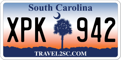SC license plate XPK942