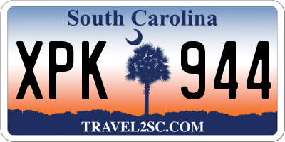 SC license plate XPK944