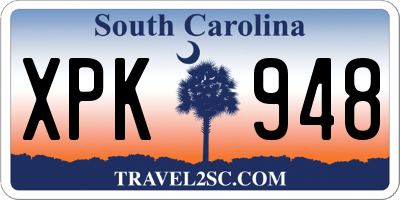 SC license plate XPK948