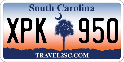 SC license plate XPK950