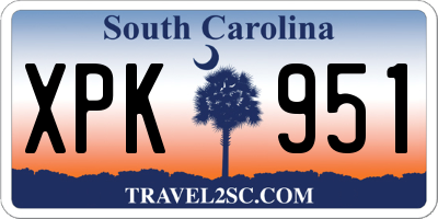 SC license plate XPK951