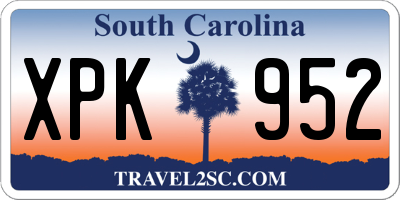 SC license plate XPK952