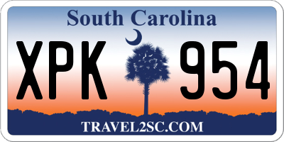 SC license plate XPK954