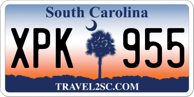 SC license plate XPK955