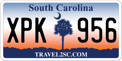 SC license plate XPK956