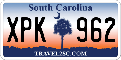 SC license plate XPK962