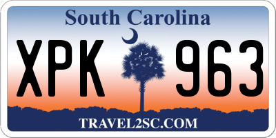 SC license plate XPK963