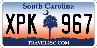 SC license plate XPK967