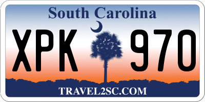 SC license plate XPK970