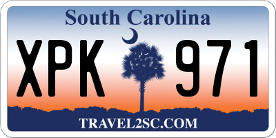 SC license plate XPK971