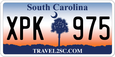 SC license plate XPK975