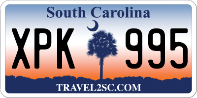 SC license plate XPK995