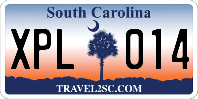 SC license plate XPL014