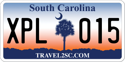 SC license plate XPL015