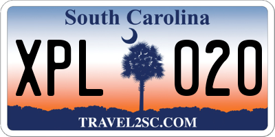 SC license plate XPL020