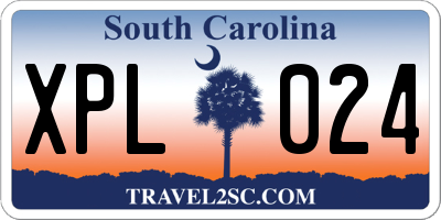 SC license plate XPL024