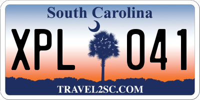 SC license plate XPL041