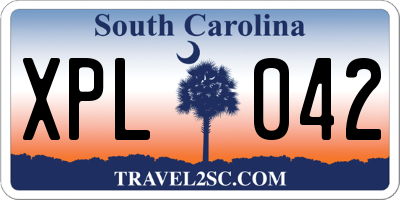 SC license plate XPL042