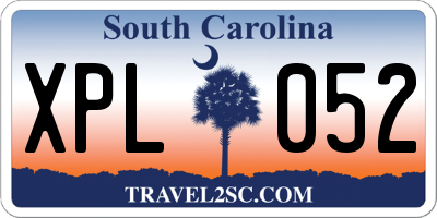 SC license plate XPL052
