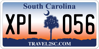 SC license plate XPL056