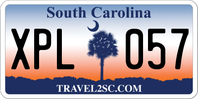 SC license plate XPL057