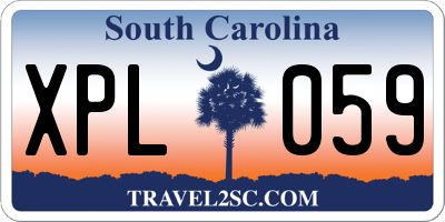SC license plate XPL059