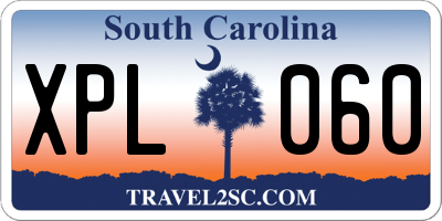 SC license plate XPL060