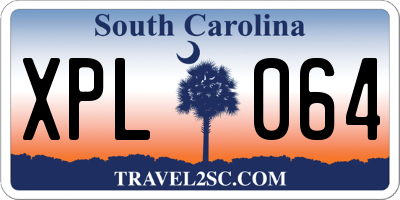 SC license plate XPL064