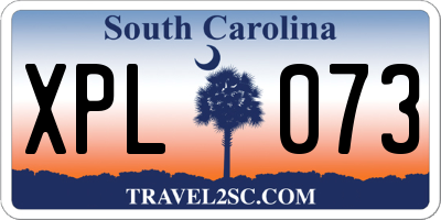 SC license plate XPL073