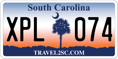 SC license plate XPL074