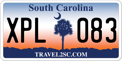 SC license plate XPL083